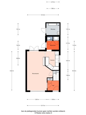 Floorplan - Nieuwe Schans 64, 3751 BD Bunschoten-Spakenburg